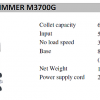 MAKITA M3700G FICHA
