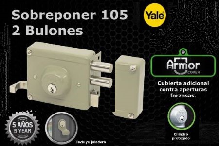 Cerradura Sobreponer 105 50 2 Bulones - La Colmena Muebles y